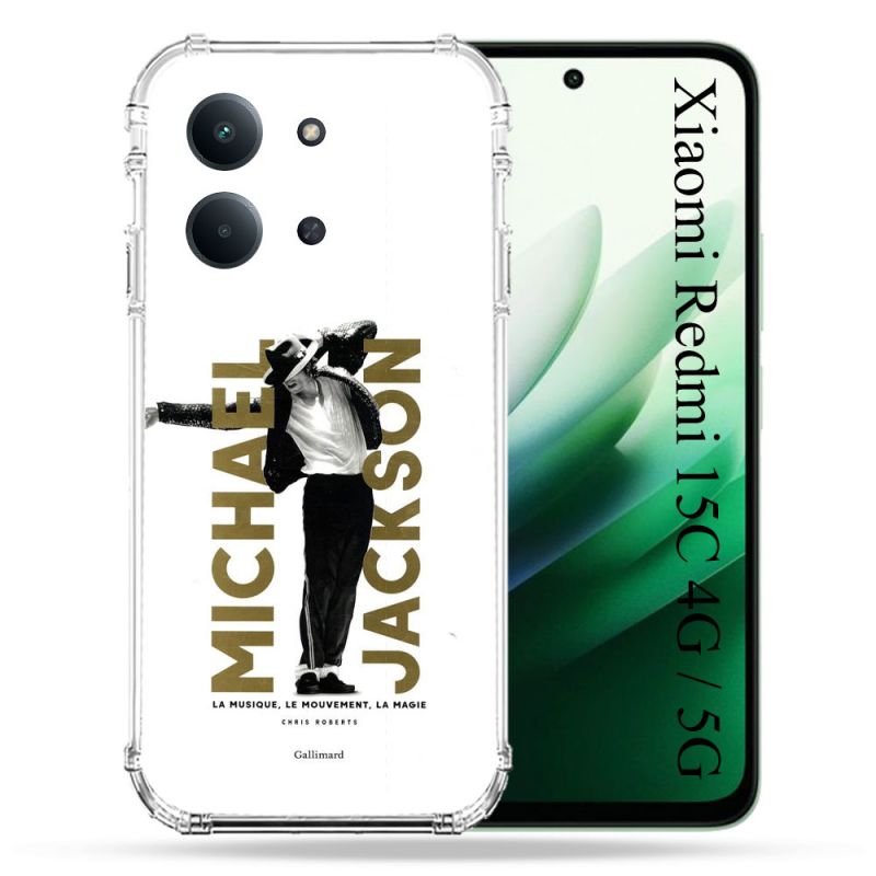 Coque Renforcée Pour Xiaomi Redmi 15C 4G / 5G Michael Jackson Blanc