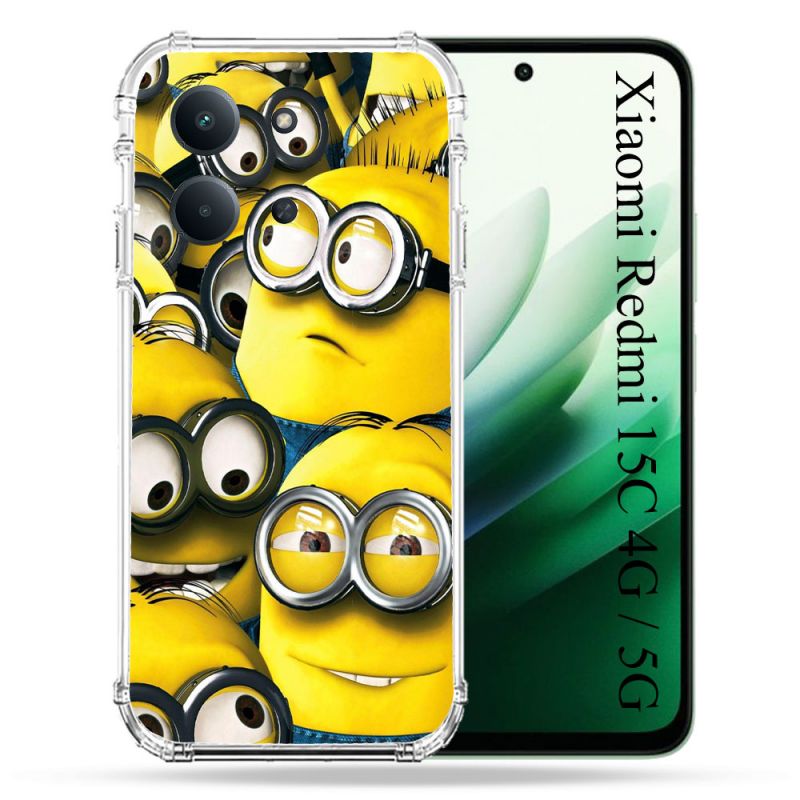 Coque Renforcée Pour Xiaomi Redmi 15C 4G / 5G Minions Groupe