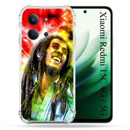 Coque Renforcée Pour Xiaomi Redmi 15C 4G / 5G Musique Bob Marley Color