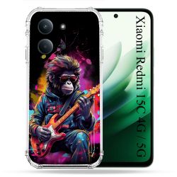 Coque Renforcée Pour Xiaomi Redmi 15C 4G / 5G Musique Rock Singe