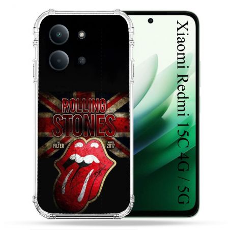Coque Renforcée Pour Xiaomi Redmi 15C 4G / 5G Musique Rolling Stones