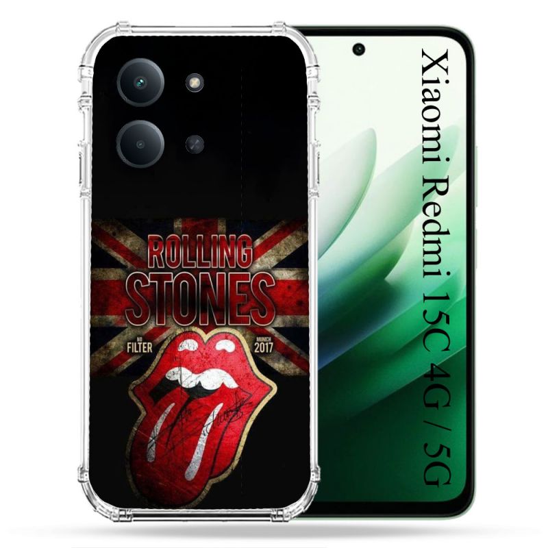 Coque Renforcée Pour Xiaomi Redmi 15C 4G / 5G Musique Rolling Stones