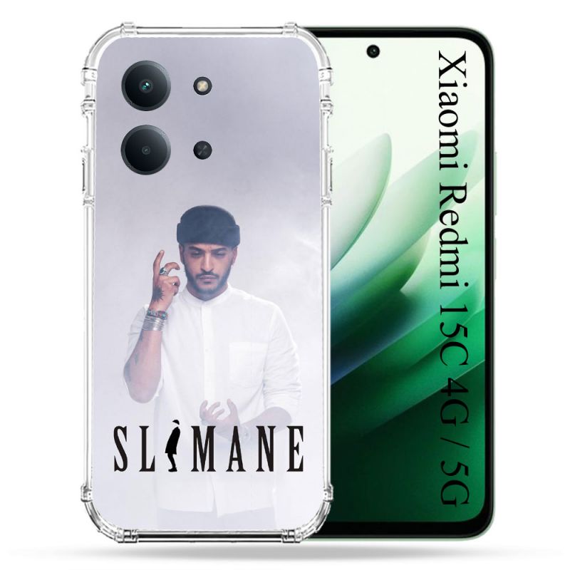 Coque Renforcée Pour Xiaomi Redmi 15C 4G / 5G Musique Slimane Blanc