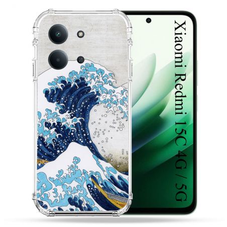 Coque Renforcée Pour Xiaomi Redmi 15C 4G / 5G Peinture La Grande Vague