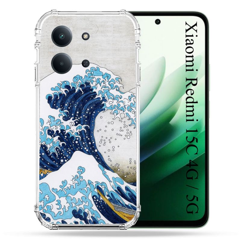 Coque Renforcée Pour Xiaomi Redmi 15C 4G / 5G Peinture La Grande Vague