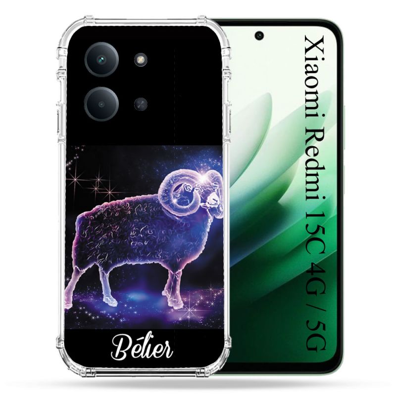 Coque Renforcée Pour Xiaomi Redmi 15C 4G / 5G Signe Zodiaque 2 Bélier