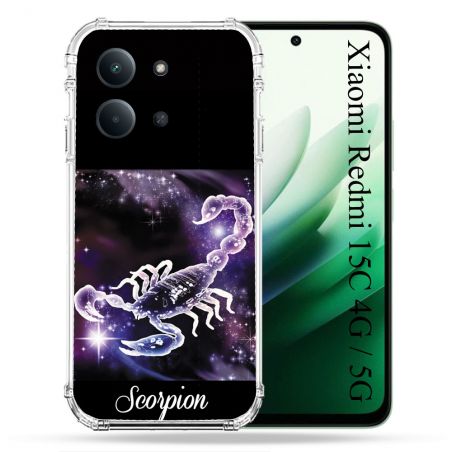 Coque Renforcée Pour Xiaomi Redmi 15C 4G / 5G Signe Zodiaque 2 Scorpion