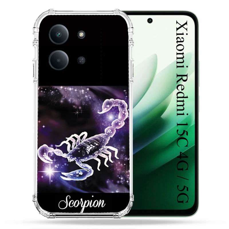 Coque Renforcée Pour Xiaomi Redmi 15C 4G / 5G Signe Zodiaque 2 Scorpion