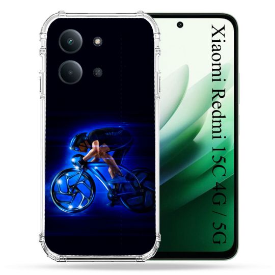 Coque Renforcée Pour Xiaomi Redmi 15C 4G / 5G Sport Cyclisme Bleu