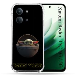 Coque Renforcée Pour Xiaomi Redmi 15C 4G / 5G Star Wars - Yoda bebe noir