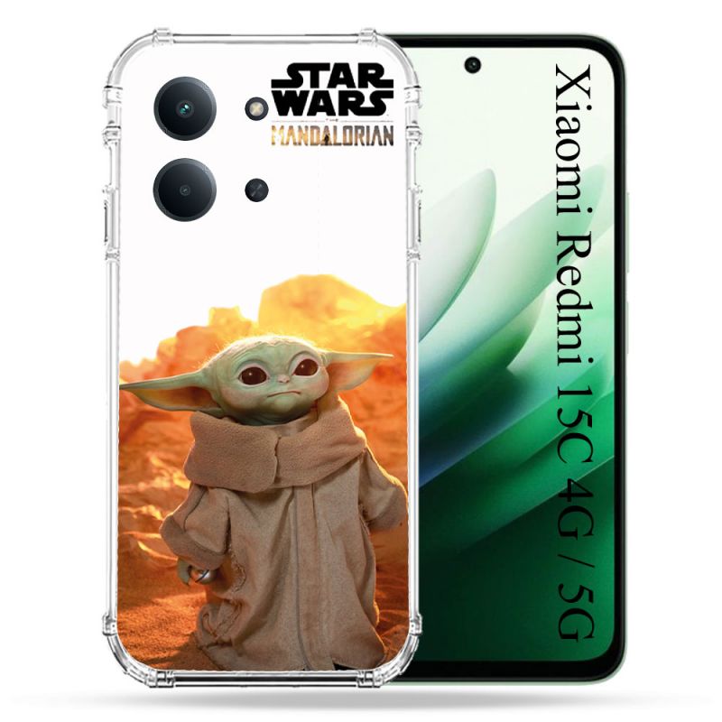 Coque Renforcée Pour Xiaomi Redmi 15C 4G / 5G Star Wars - Yoda bebe soleil