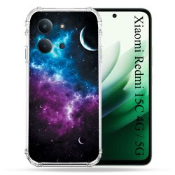 Coque Renforcée Pour Xiaomi Redmi 15C 4G / 5G Univers Bleu Violet