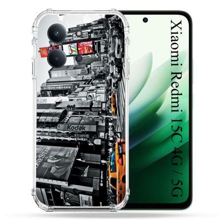 Coque Renforcée Pour Xiaomi Redmi 15C 4G / 5G Voyage Amerique USA New York Taxi