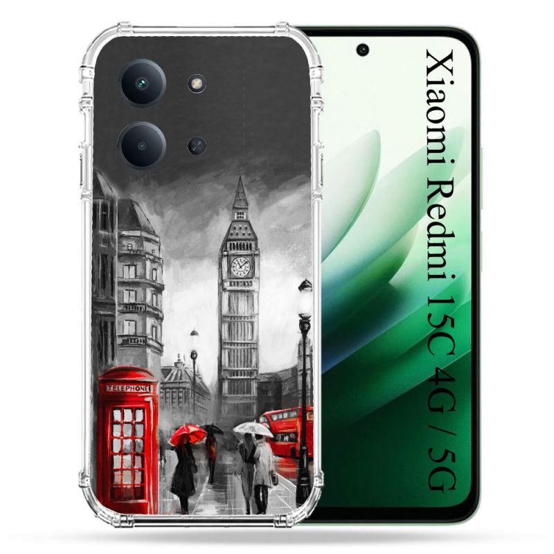 Coque Renforcée Pour Xiaomi Redmi 15C 4G / 5G Voyage Angleterre Londres Vintage