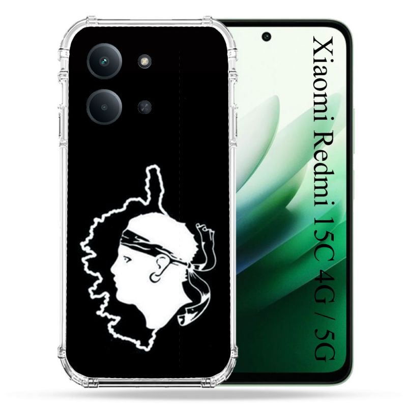 Coque Renforcée Pour Xiaomi Redmi 15C 4G / 5G Voyage Corse Noir