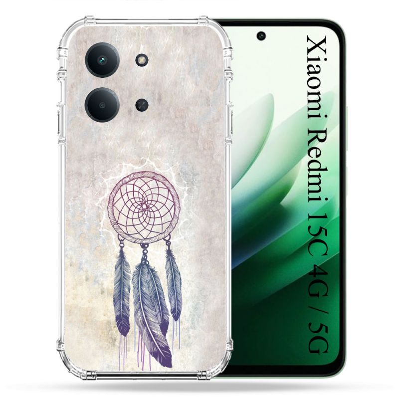 Coque Renforcée Pour Xiaomi Redmi 15C 4G / 5G Zen Attrape Reve Blanc