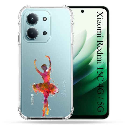 Coque Renforcée Transparente Pour Xiaomi Redmi 15C 4G / 5G Danseuse etoile