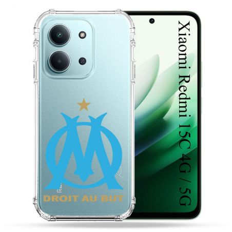 Coque Renforcée Transparente Pour Xiaomi Redmi 15C 4G / 5G Foot Olympique Marseille OM