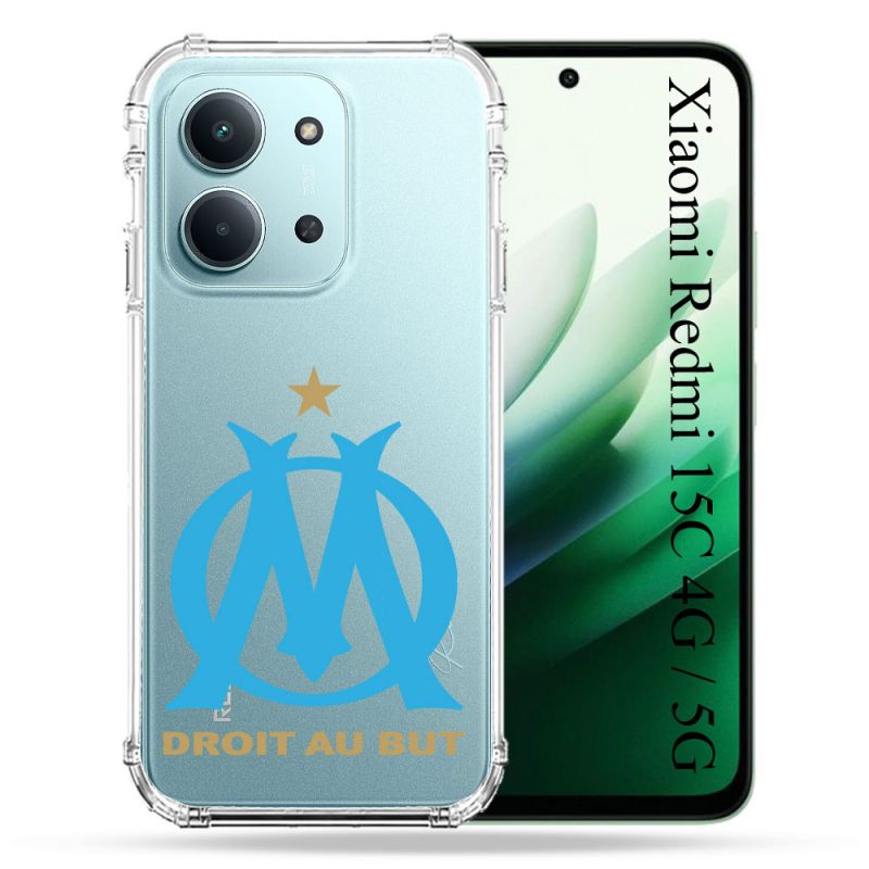 Coque Renforcée Transparente Pour Xiaomi Redmi 15C 4G / 5G Foot Olympique Marseille OM