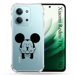 Coque Renforcée Transparente Pour Xiaomi Redmi 15C 4G / 5G Mickey doigt