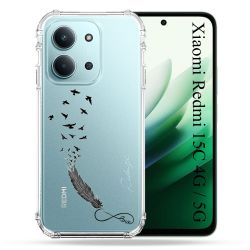 Coque Renforcée Transparente Pour Xiaomi Redmi 15C 4G / 5G Plume Infini