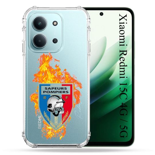 Coque Renforcée Transparente Pour Xiaomi Redmi 15C 4G / 5G Pompier Feu