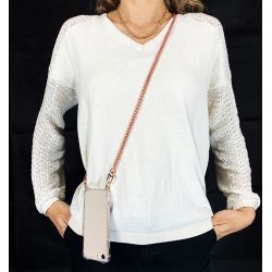 Coque Renforcée Transparente Pour Xiaomi Redmi 15C 4G / 5G Lanière / Cordon Metal Serpent Or Rose