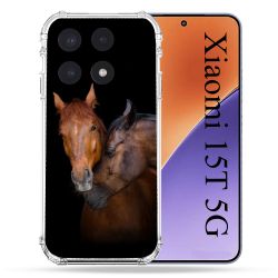 Coque Renforcée Pour Xiaomi 15T Animal Cheval Marron