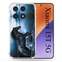 Coque Renforcée Pour Xiaomi 15T Animal Cheval Noir