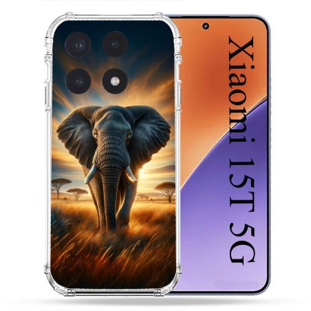Coque Renforcée Pour Xiaomi 15T Animal Elephant Savane