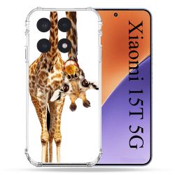 Coque Renforcée Pour Xiaomi 15T Animal Girafe Blanche