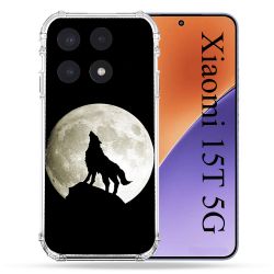 Coque Renforcée Pour Xiaomi 15T Animal Loup Noir