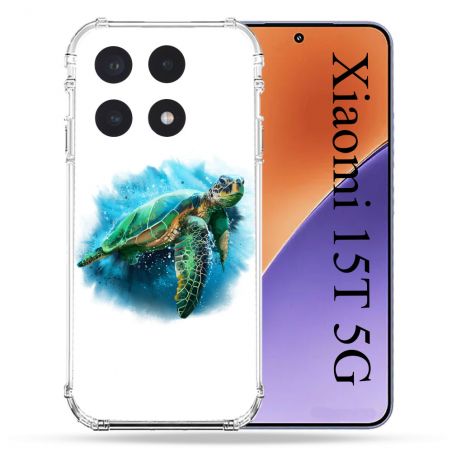 Coque Renforcée Pour Xiaomi 15T Animal Tortue Blanche multicolore
