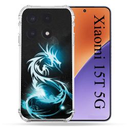 Coque Renforcée Pour Xiaomi 15T Fantastique Dragon Bleu
