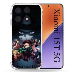 Coque Renforcée Pour Xiaomi 15T Manga Demon Slayer Noir