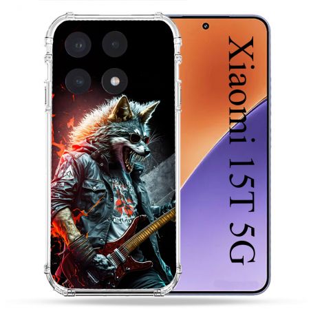 Coque Renforcée Pour Xiaomi 15T Musique Rock Loup
