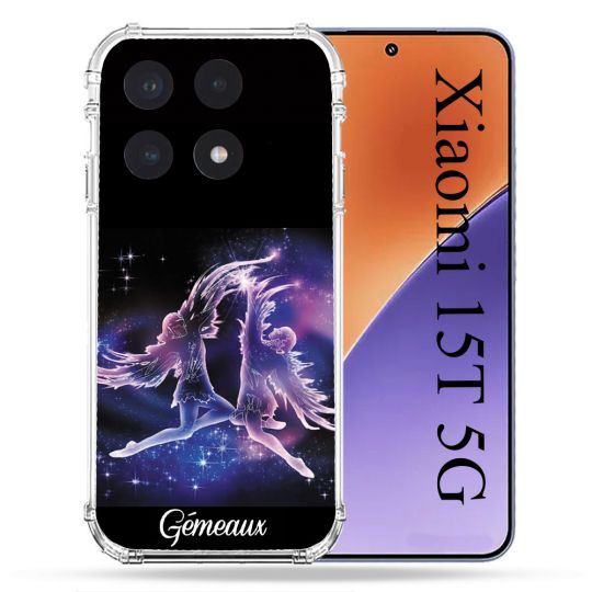 Coque Renforcée Pour Xiaomi 15T Signe Zodiaque 2 Gémeaux