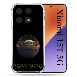 Coque Renforcée Pour Xiaomi 15T Star Wars - Yoda bebe noir