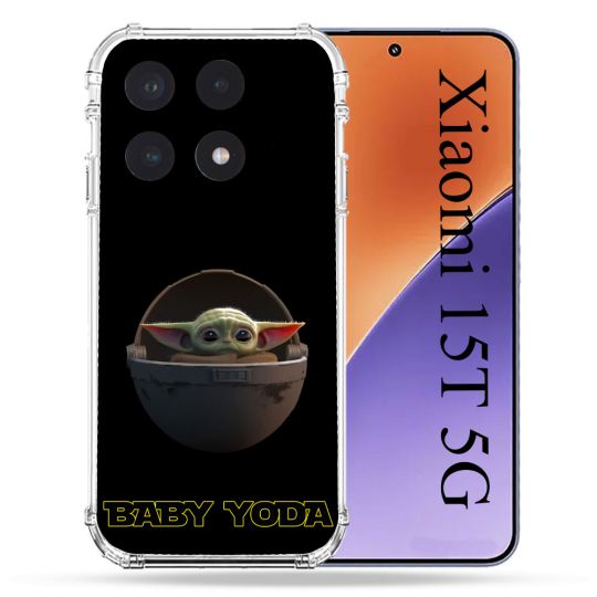 Coque Renforcée Pour Xiaomi 15T Star Wars - Yoda bebe noir