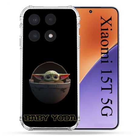 Coque Renforcée Pour Xiaomi 15T Star Wars - Yoda bebe noir