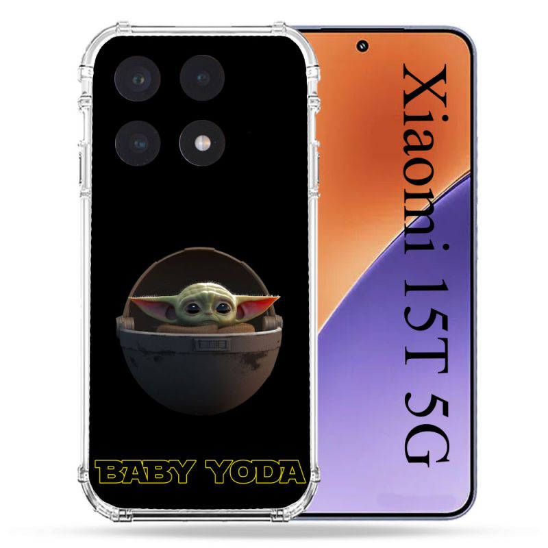 Coque Renforcée Pour Xiaomi 15T Star Wars - Yoda bebe noir