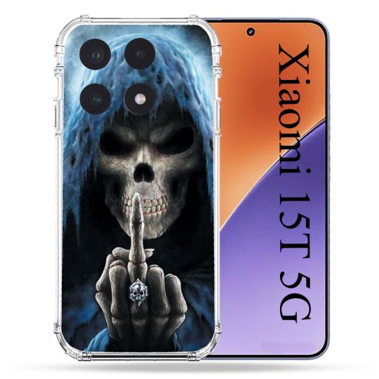 Coque Renforcée Pour Xiaomi 15T Tete de Mort Doigt