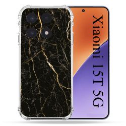 Coque Renforcée Pour Xiaomi 15T Texture Marbre Noir