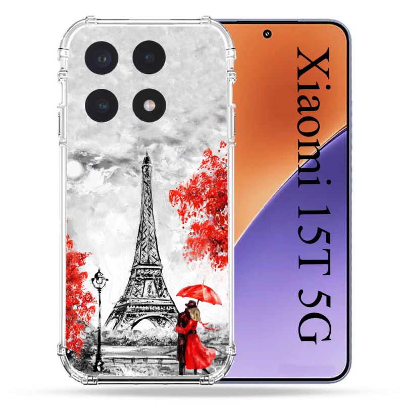 Coque Renforcée Pour Xiaomi 15T Voyage France Paris Rouge