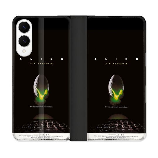Housse Cuir Portefeuille Pour Samsung Galaxy S25 EDGE Alien Affiche