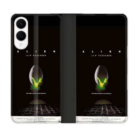 Housse Cuir Portefeuille Pour Samsung Galaxy S25 EDGE Alien Affiche