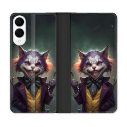 Housse Cuir Portefeuille Pour Samsung Galaxy S25 EDGE Animal Chat Joker
