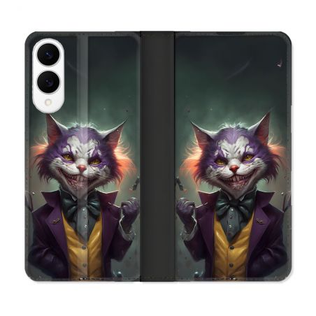 Housse Cuir Portefeuille Pour Samsung Galaxy S25 EDGE Animal Chat Joker