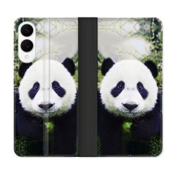 Housse Cuir Portefeuille Pour Samsung Galaxy S25 EDGE Animal Panda Color