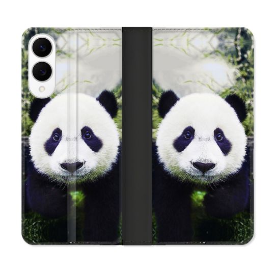 Housse Cuir Portefeuille Pour Samsung Galaxy S25 EDGE Animal Panda Color